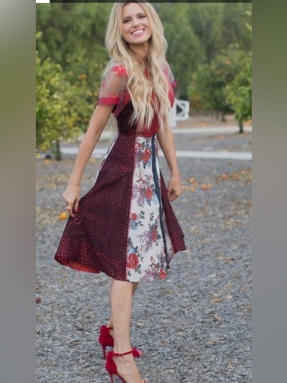 Anthropologie Beguile Byron Lars Winter Rose Brocade Lace Dress Size 0